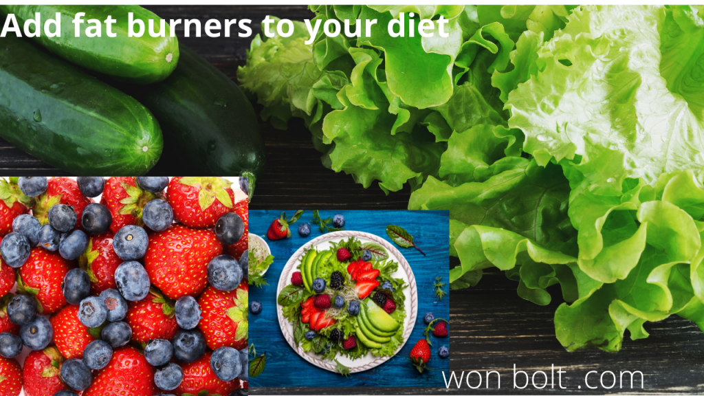 cucumber green salad leaf and berries are fat burner 6 Healthy Mini Eating Habits