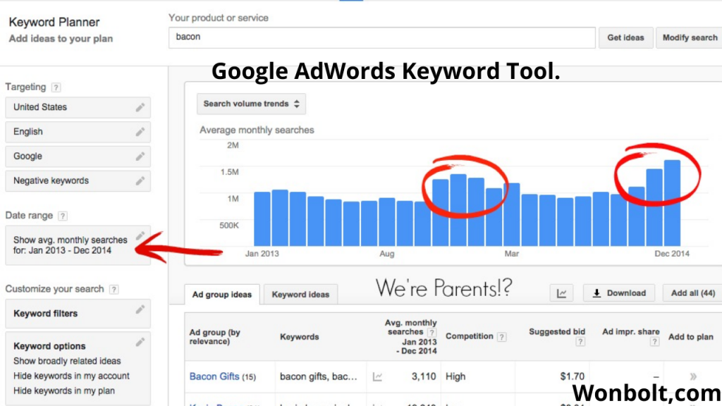  what is Google AdWords Keyword Tool.
