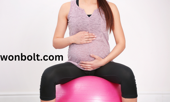 Exercise ball for pregnant woman
