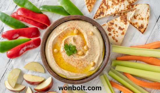 Hummus and Veggies  Healthy snacks to lose weight