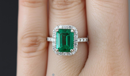 engagement rings emerald cut
