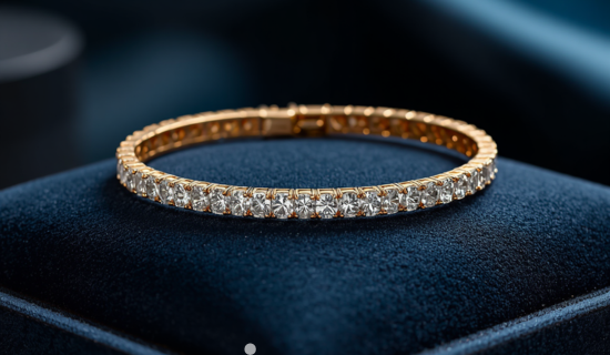 gold tennis bracelet