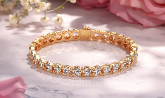 gold tennis bracelet