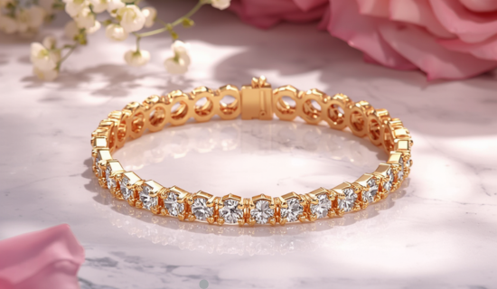 gold tennis bracelet