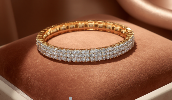 tennis bracelet in gold
