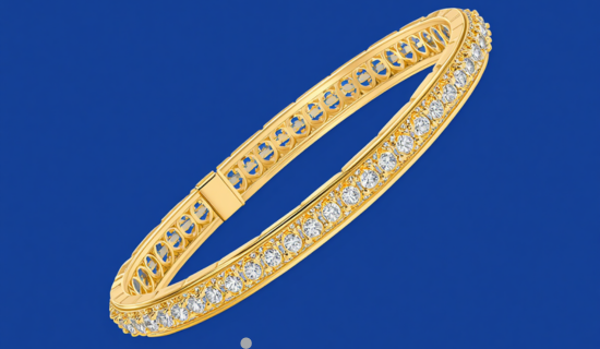 tennis bracelet in gold