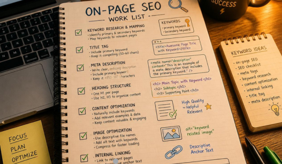 on page seo work list