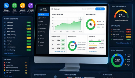 Technical SEO testing checks how search engines access, understand, and process your website.